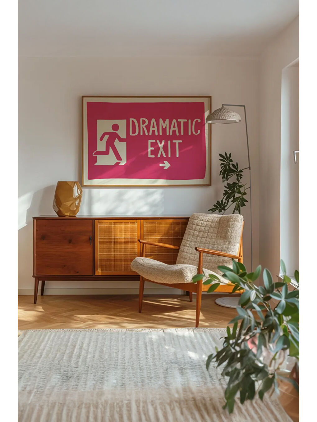 Beyaz Tek Parça Gerçek Ham Ahşap Çerçeveli Tablo - Model 2 - ARTSMDFTEK2-5070