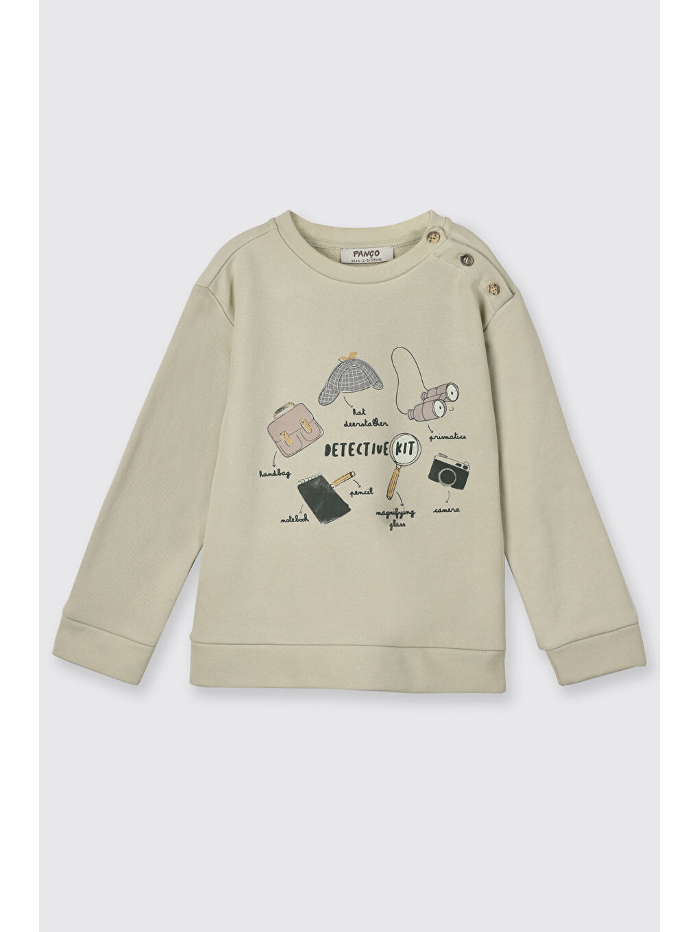 Erkek Bebek Yumuşak Dokulu Baskılı Yeşil Sweatshirt