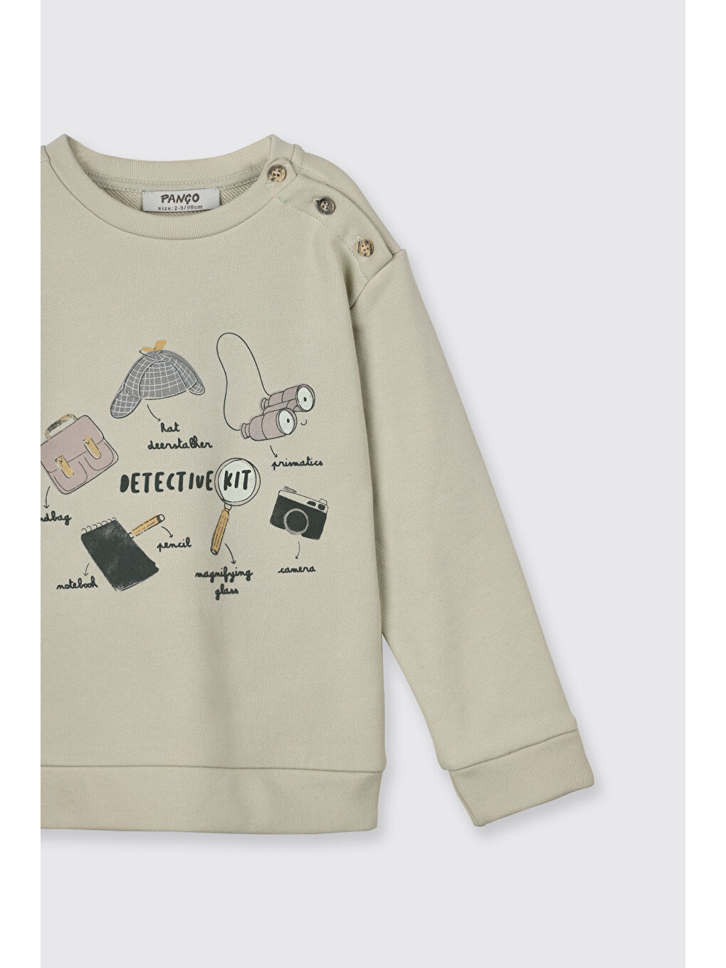 Erkek Bebek Yumuşak Dokulu Baskılı Yeşil Sweatshirt-2