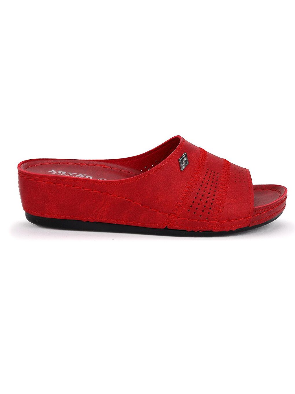 Kırmızı Günlük 4 Cm Topuklu Kadın Terlik Ary 09-779-3