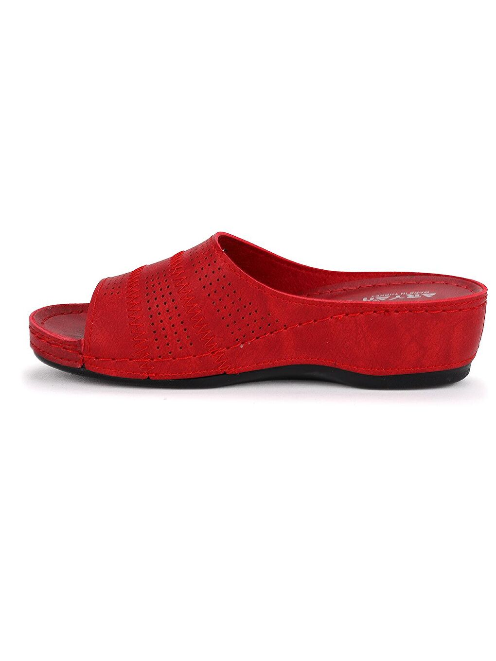 Kırmızı Günlük 4 Cm Topuklu Kadın Terlik Ary 09-779-4