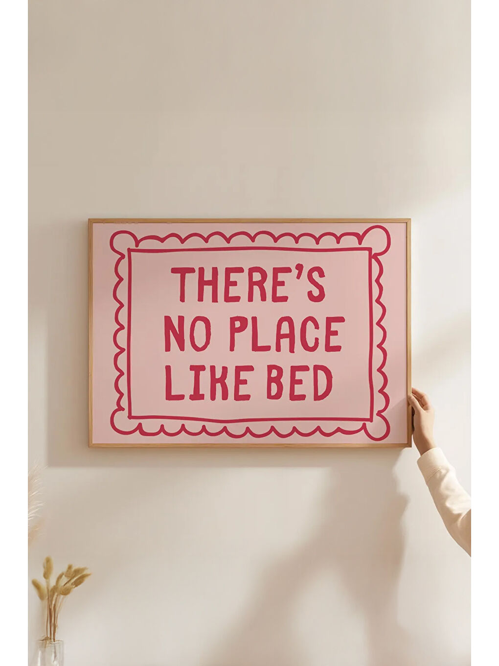 Beyaz Tek Parça Gerçek Ham Ahşap Çerçeveli Tablo - Model 3 - ARTSMDFTEK3-5070-1