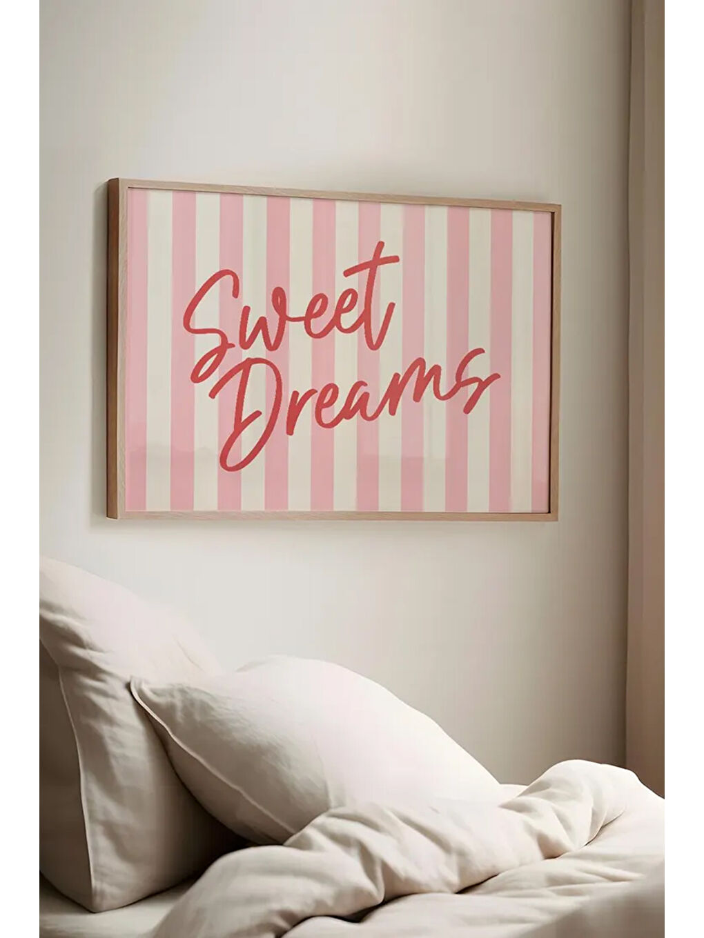 Beyaz Tek Parça Gerçek Ham Ahşap Çerçeveli Tablo - Model 6 - ARTSMDFTEK6-5070-2