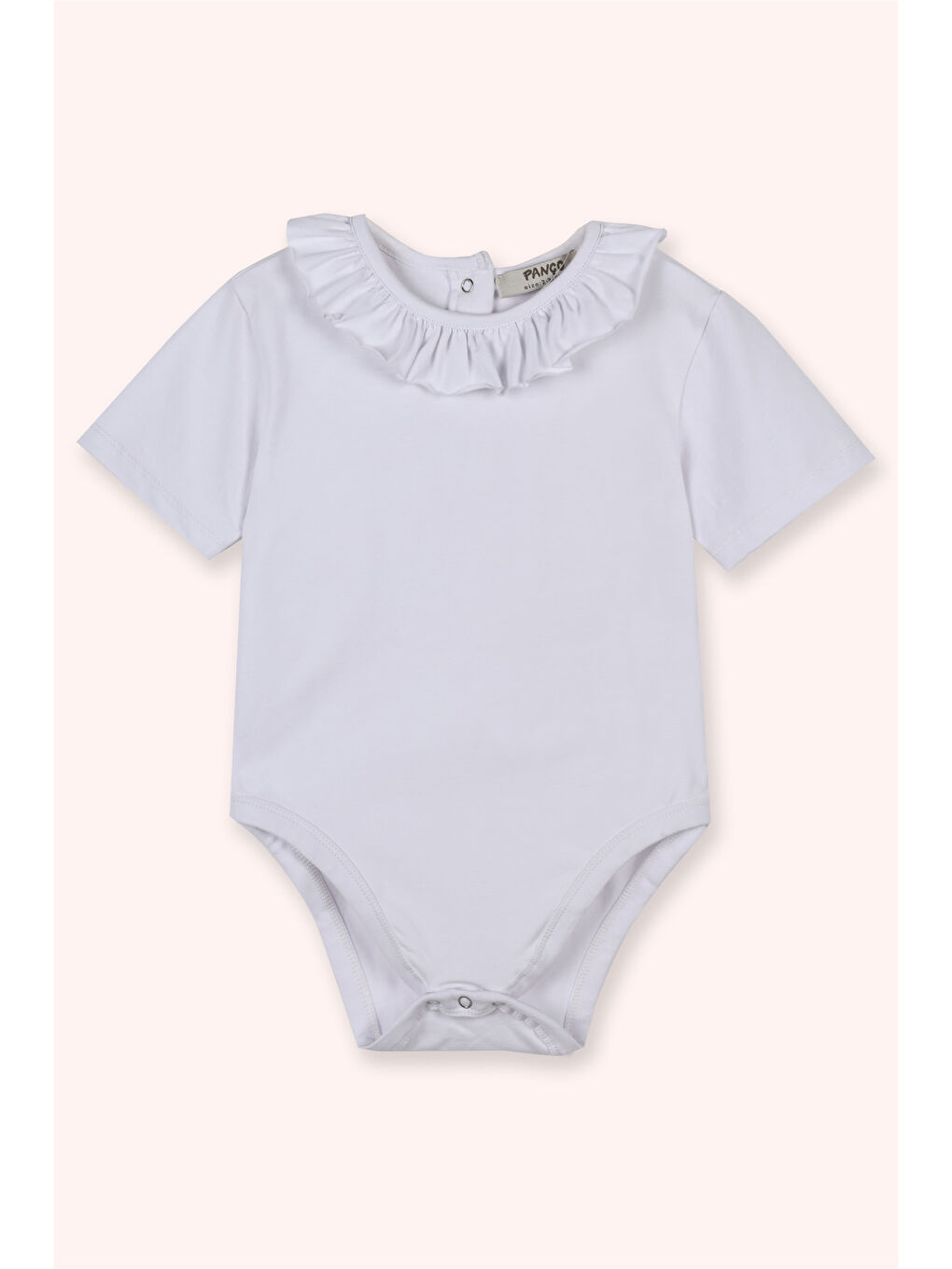 Kız Bebek Kısa Kollu Beyaz Body
