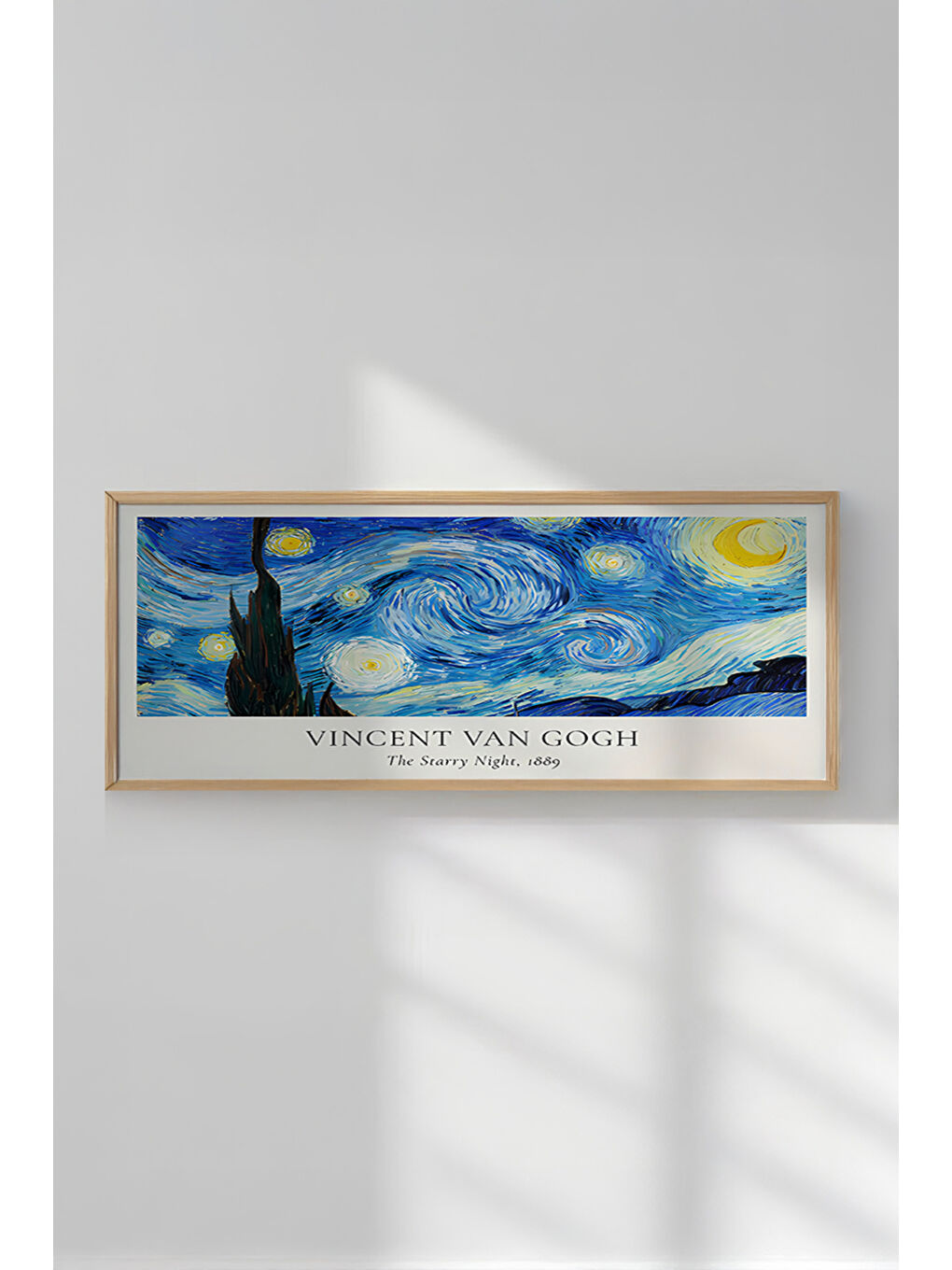 Beyaz Tek Parça Gerçek Ham Ahşap Yatay Panorama Çerçeveli Tablo - Model 33 - 50 x 120-3