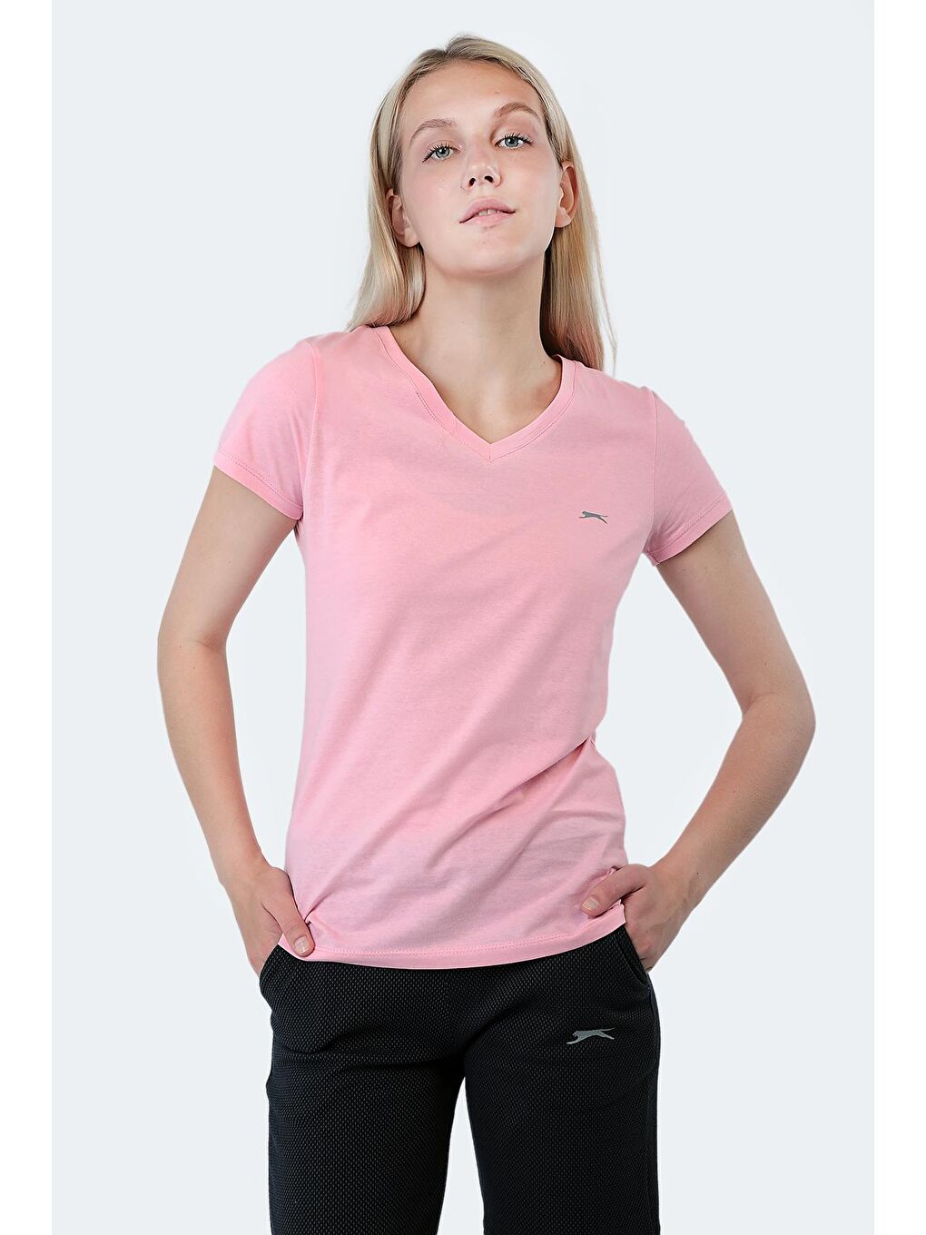 SLAZENGER Açık Pembe REBELL I Kadın Kısa Kol T-Shirt Açık Pembe