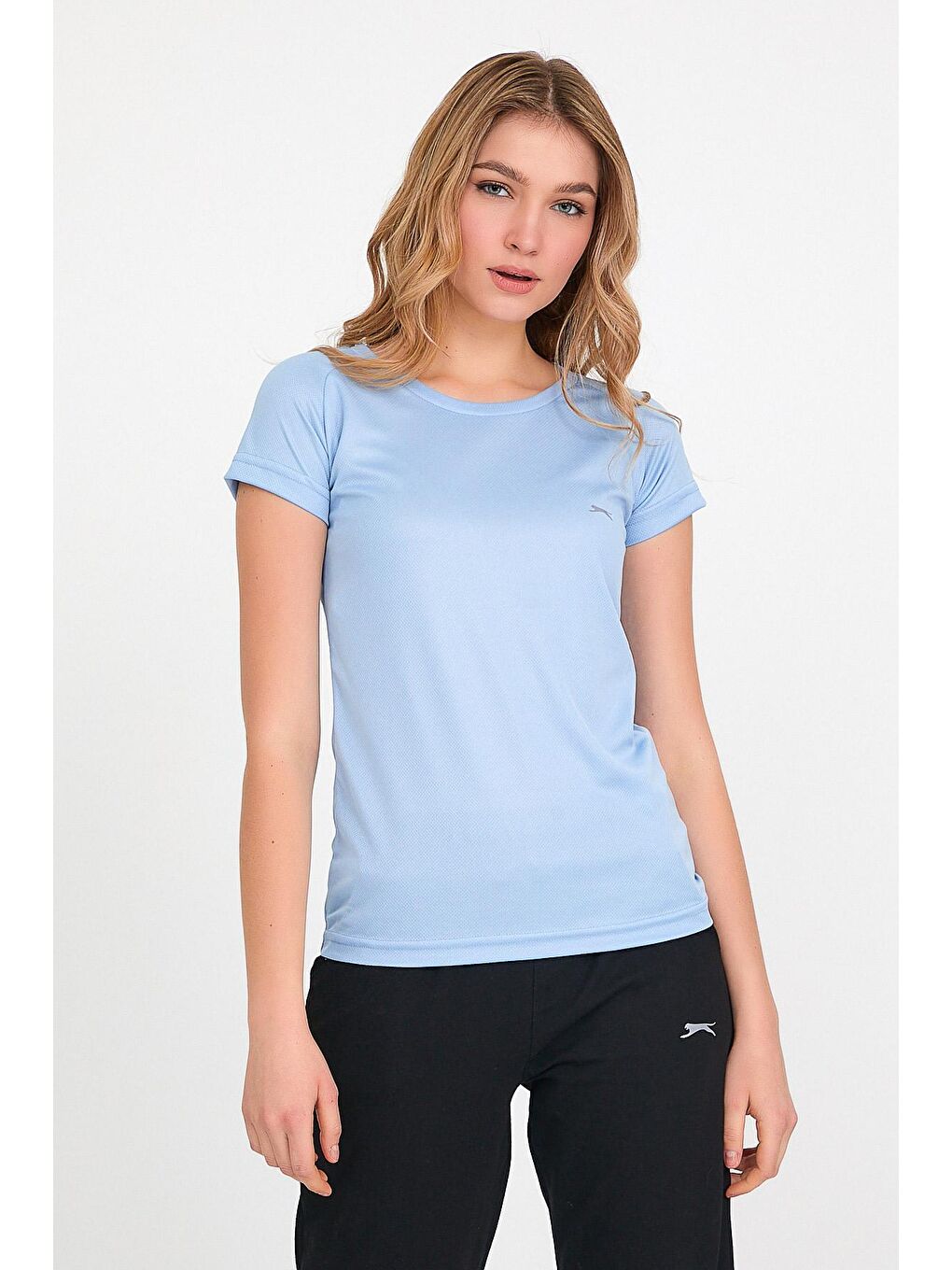 SLAZENGER Açık Mavi RELAX Kadın Kısa Kol T-Shirt Açık Mavi