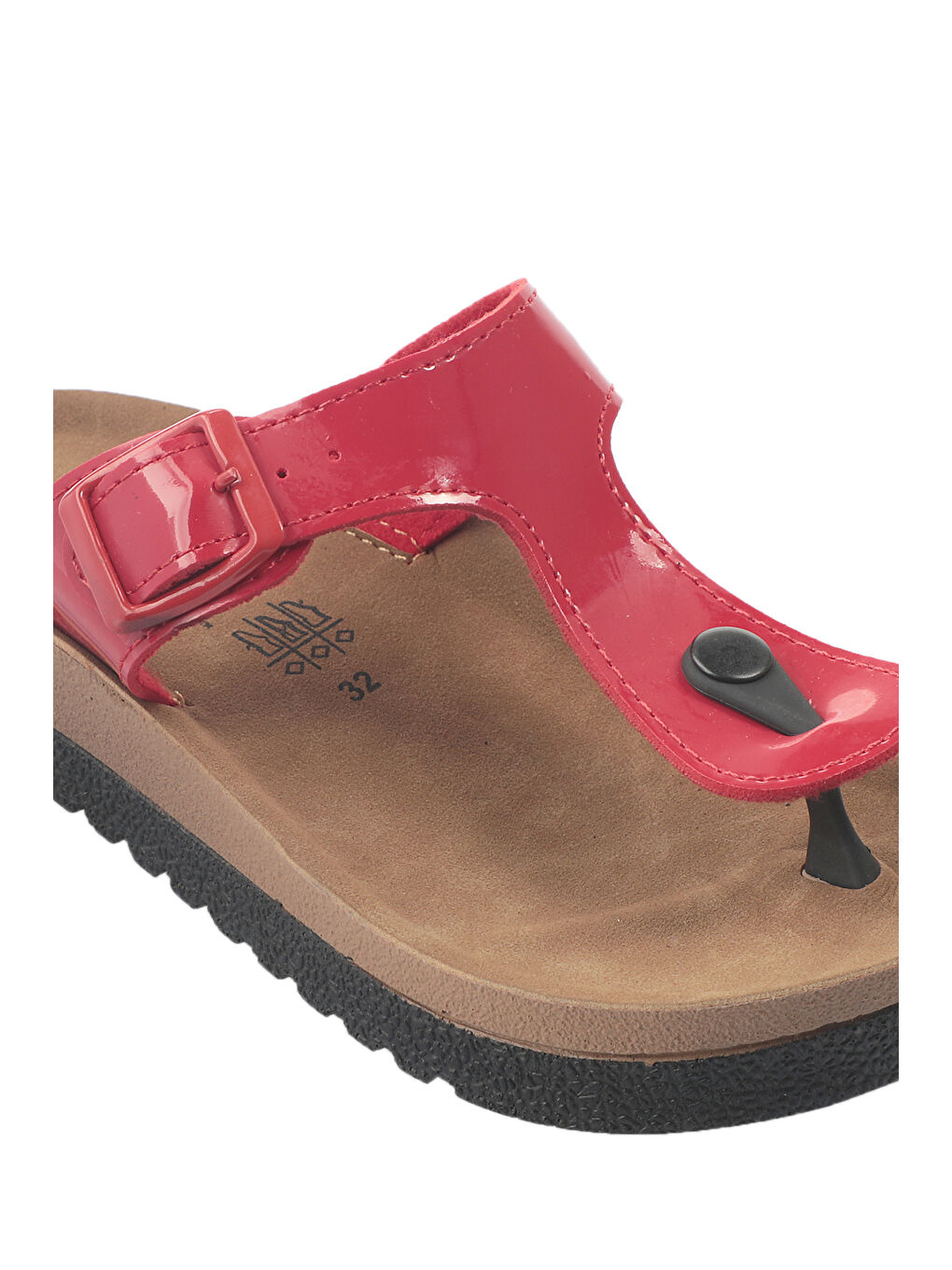 STAR Kız Çocuk Terlik Kırmızı Rugan-3