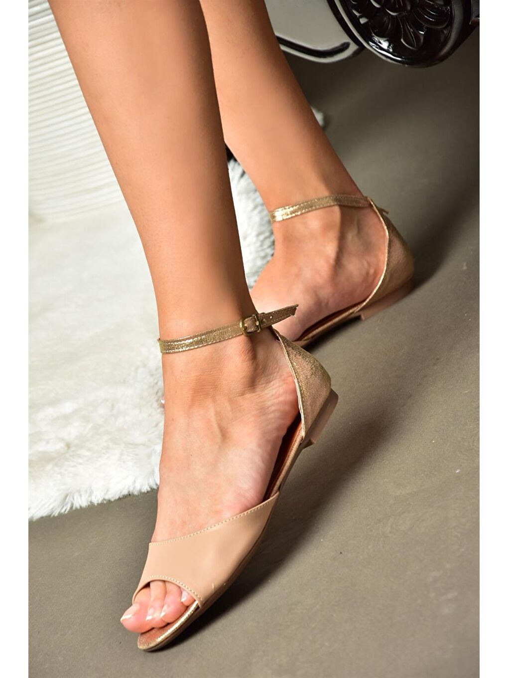 Bej Ten/Bakır Kadın Sandalet B726555009-2