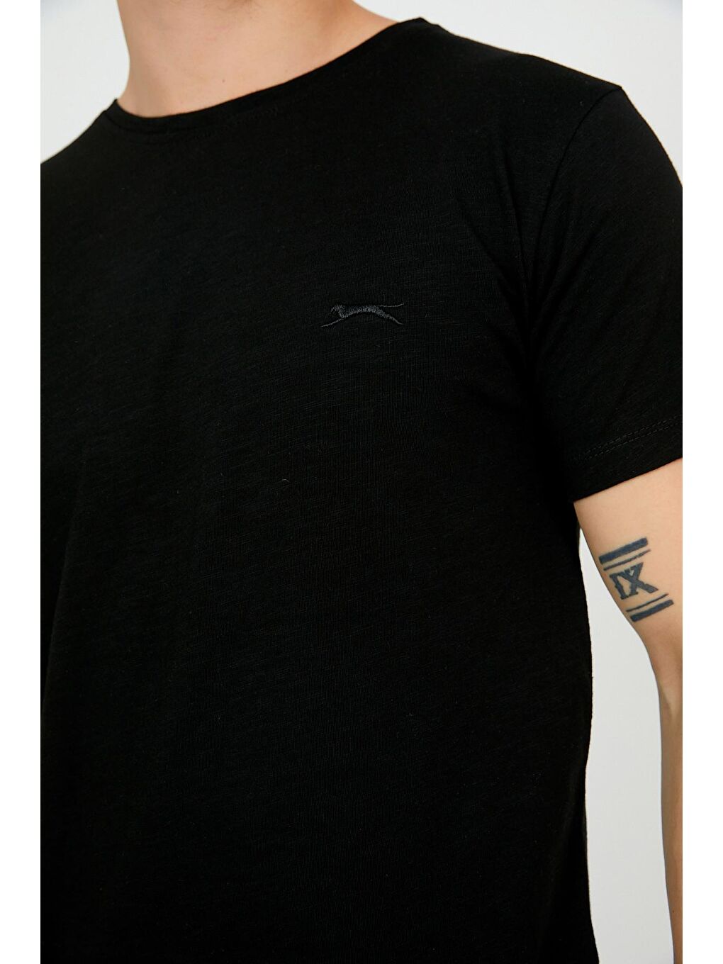 SANDER KTN Erkek Kısa Kol %100 Pamuk Tişört Siyah-3