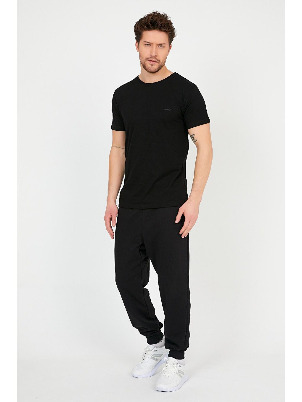 SANDER KTN Erkek Kısa Kol %100 Pamuk Tişört Siyah-4