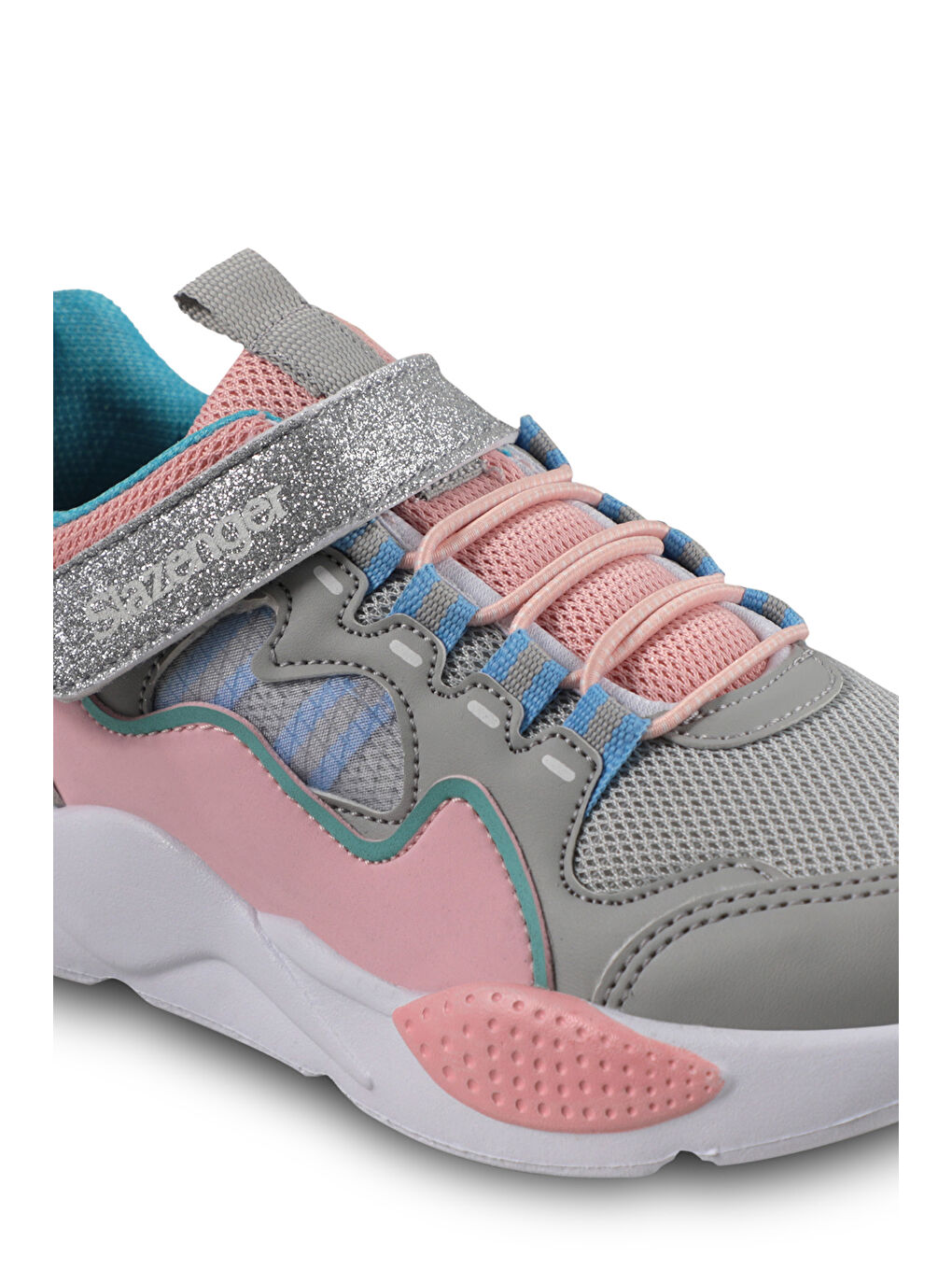 BEST Kız Çocuk Sneaker Ayakkabı Gri / Pembe-3