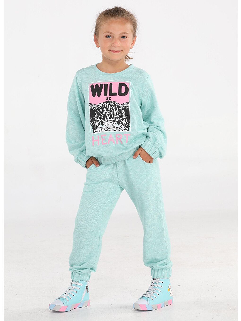 Casabony Pastel Yeşil Cute Wild Mint Jogger Eşofman Takım