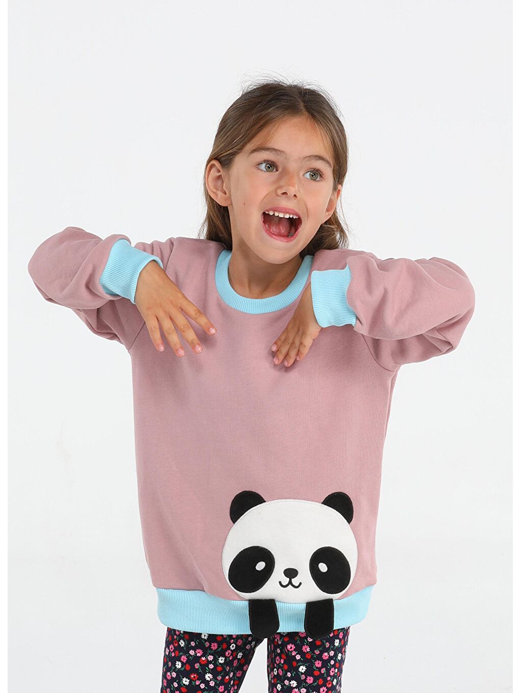 Casabony Gülkurusu Panda Gülkurusu Kız Çocuk Sweatshirt - 1