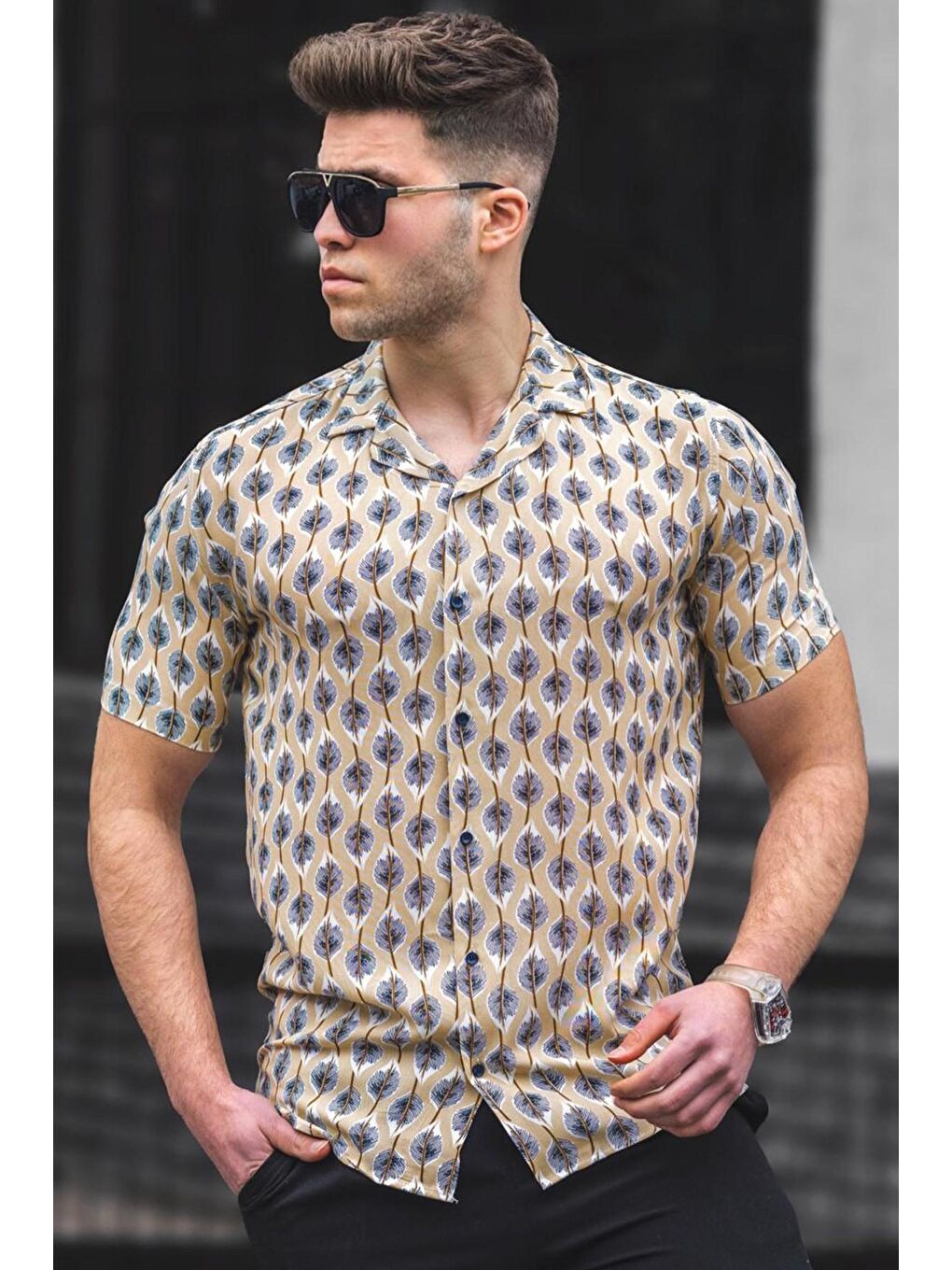 Bej Erkek Gömlek 4944