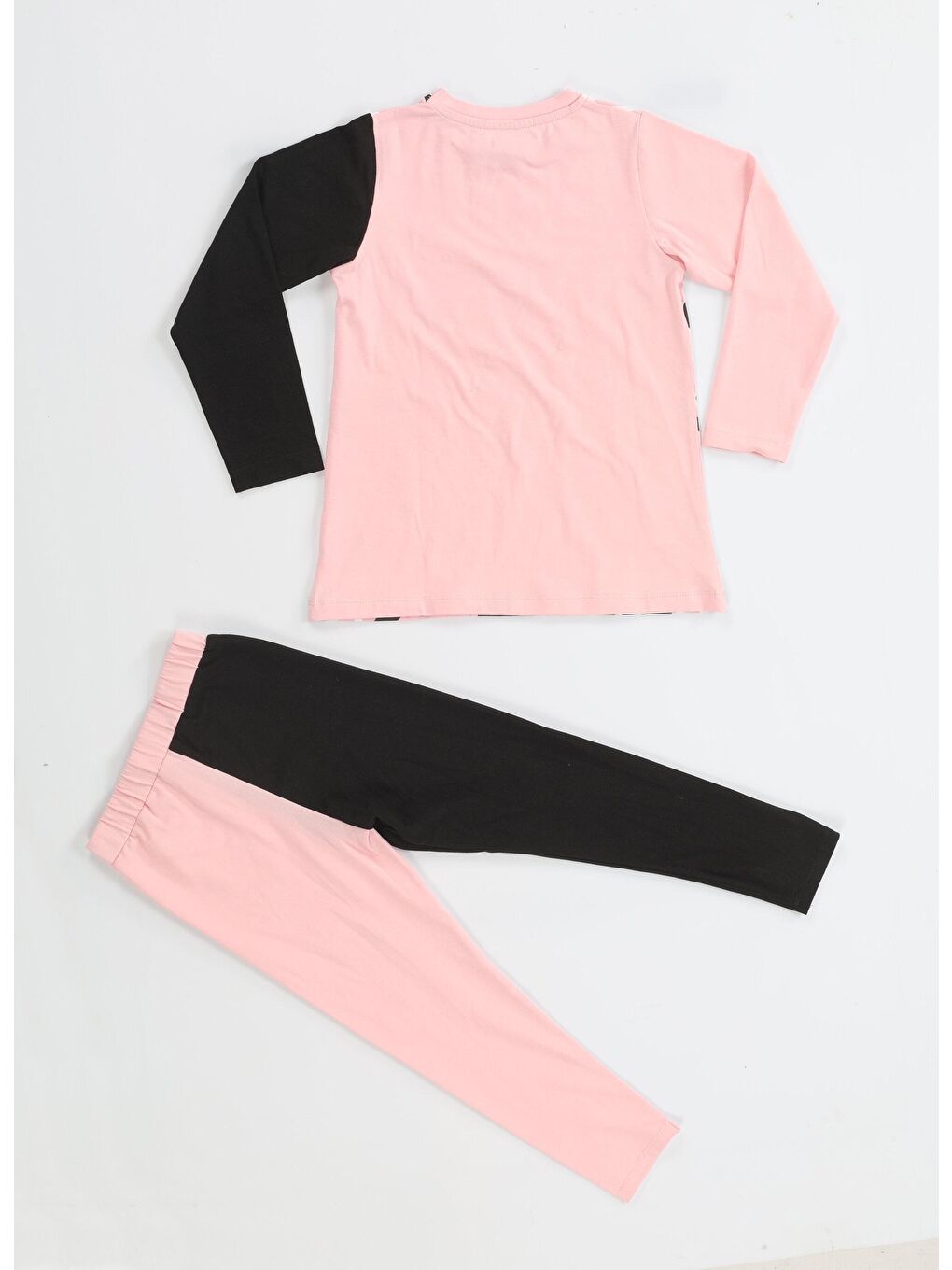 Pembe Xo Kalpli Kız Çocuk Tunik Takım-1