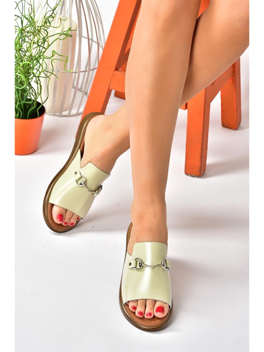 P291009303 Bej Kadın Terlik-1