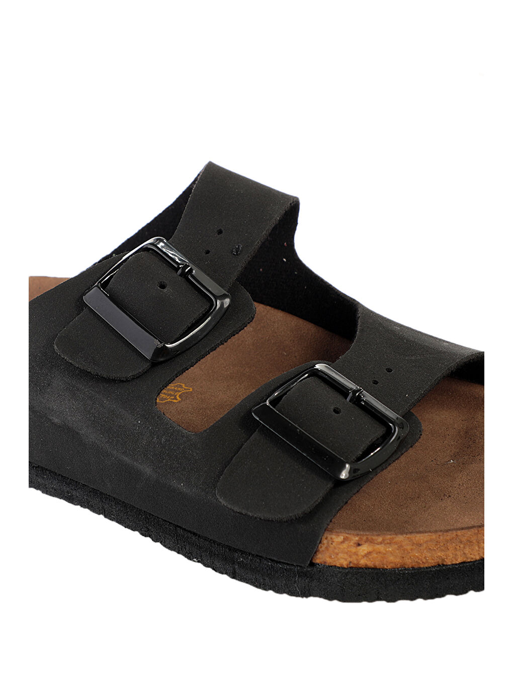 LENS Kadın Terlik Siyah Nubuk-3