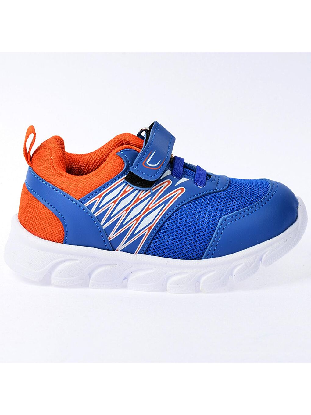 Mavi S12 Günlük Fileli Cırtlı Kız/Erkek Çocuk Spor Ayakkabı-1