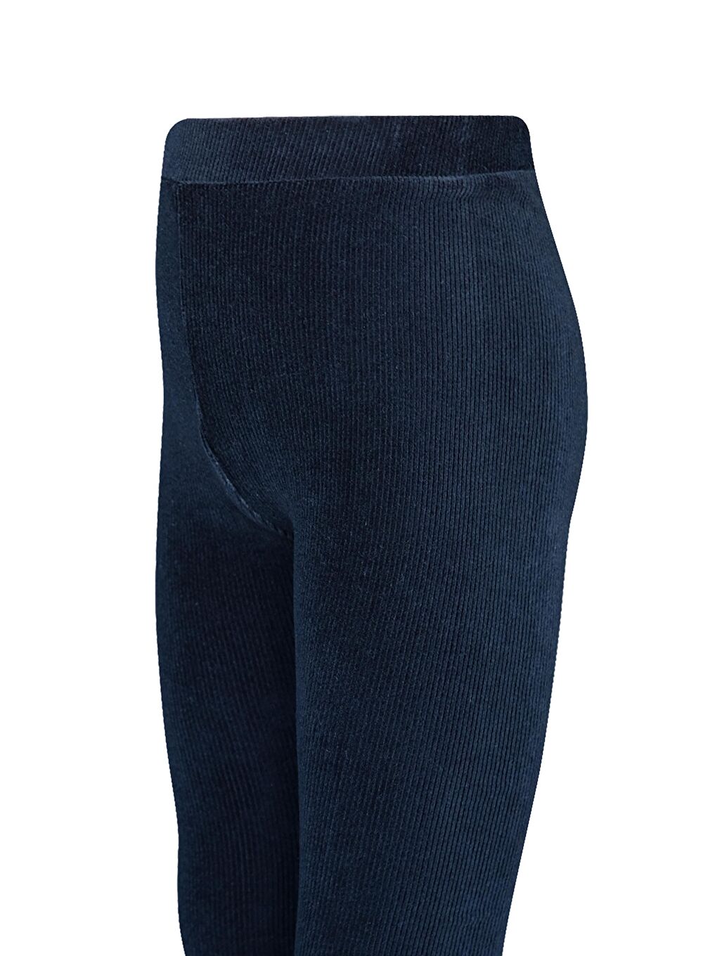 Açık Lacivert Kız Çocuk Fitilli Kadife Tayt-3