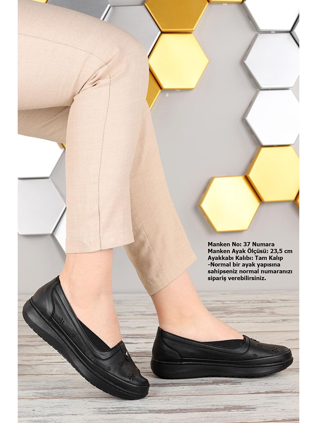 Siyah 29 Rahat Konfor Özel Topuk Jeli Anne Günlük Ayakkabı-2