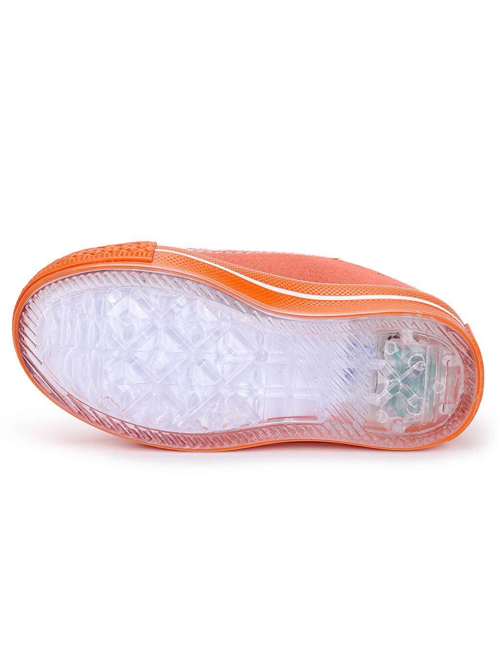 Turuncu Renkli Sargı Işıklı Kız/Erkek Çocuk Keten Spor Ayakkabı Alf 133-5