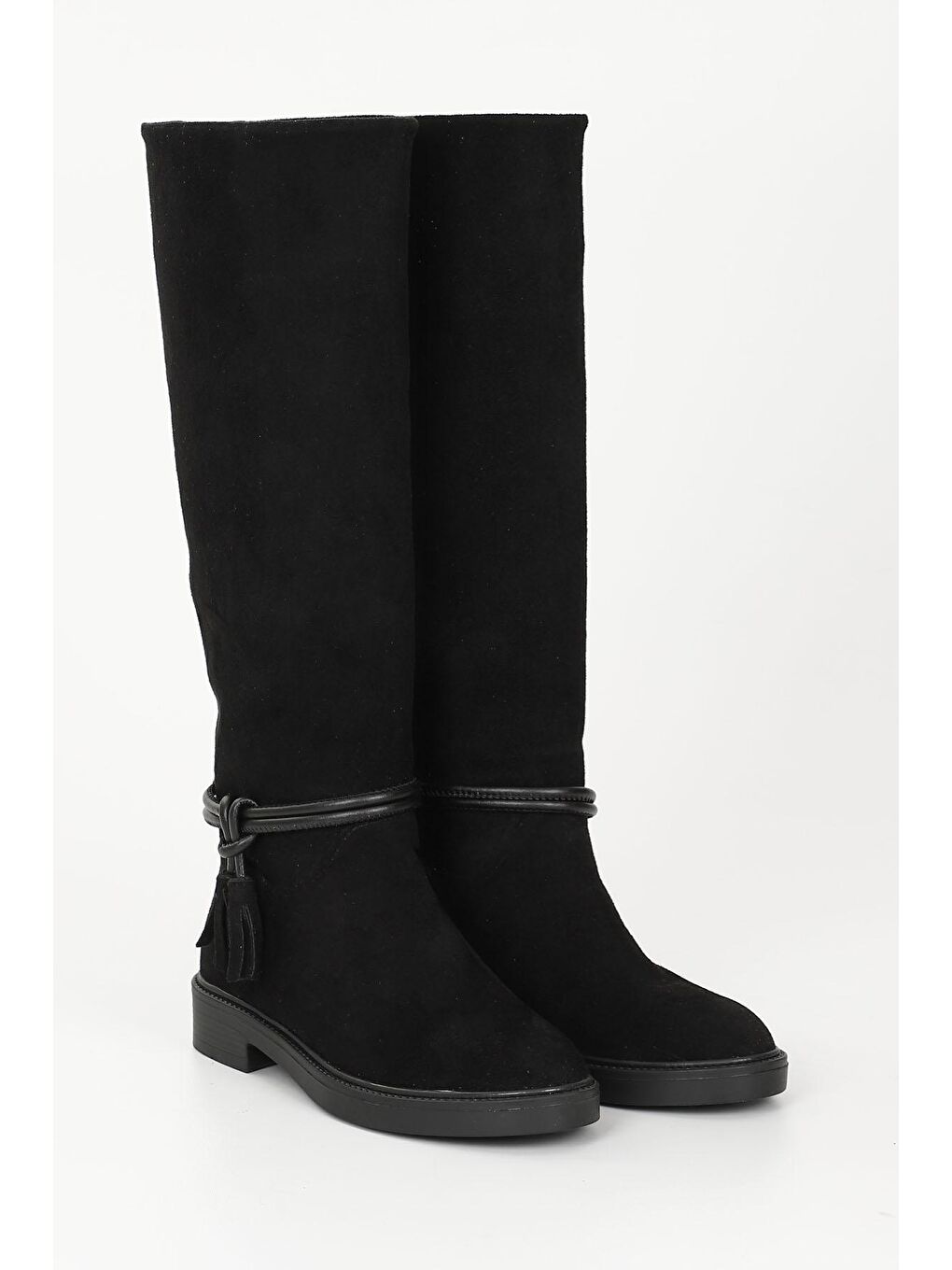 Siyah SİYAH  Yuvarlak Burun Kadın Günlük Çizme 34032-1