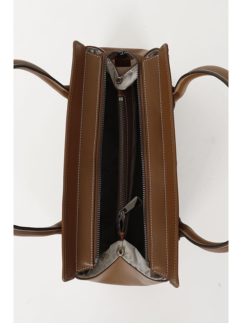 Kahverengi TABA-KAHVERENGİ  Platinum Hakiki Deri Büyük Boy Kadın Omuz Ve El Çantası B3495-4