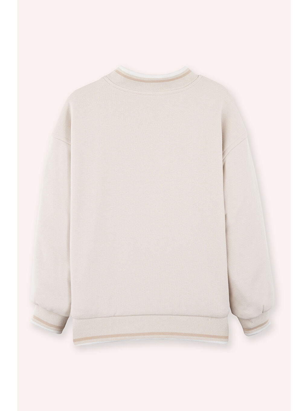 Erkek Çocuk Çıtçıtlı Düğmeli Harf Baskılı Bej Ceket-1