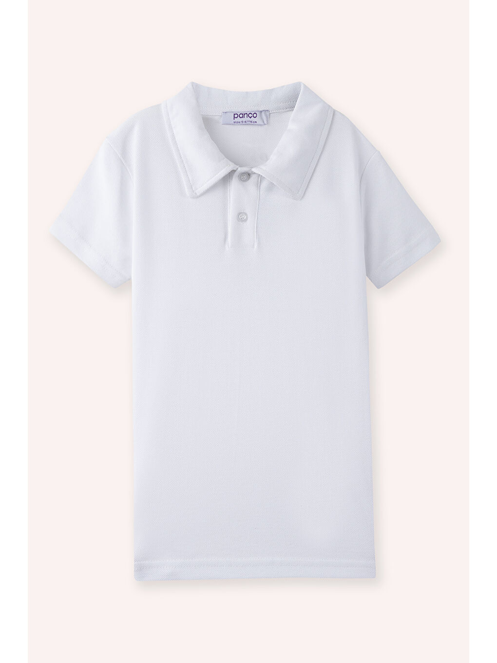 Unisex Çocuk Beyaz Polo Yaka Tişört
