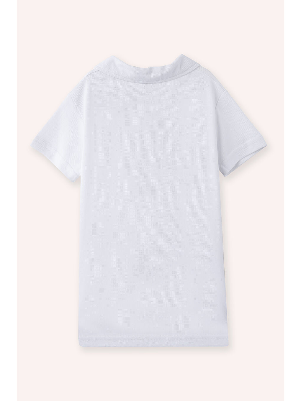 Unisex Çocuk Beyaz Polo Yaka Tişört-1