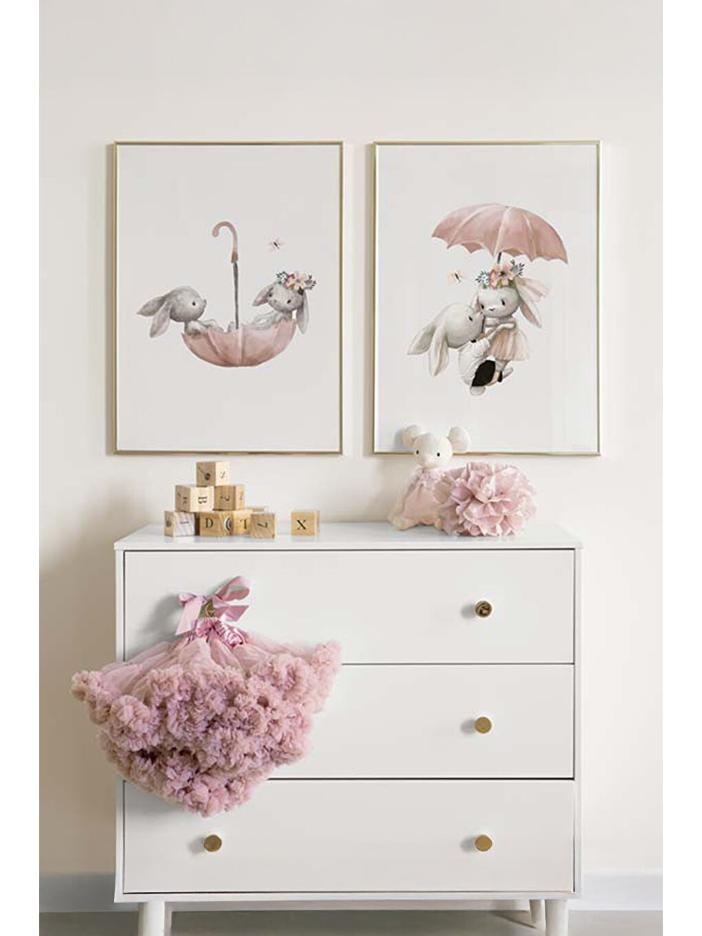 Beyaz 2 Parça Ahşap Çerçeve Görünümlü Mdf Tablo Seti 20x30 Cm - Model 25 - ERSY2MDFMODEL25-2030