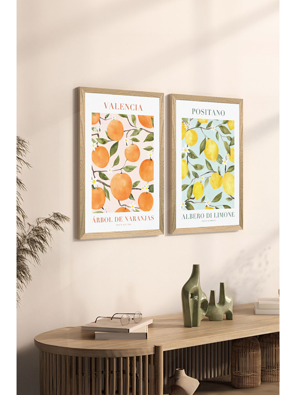 Beyaz 2 Parça Ahşap Çerçeve Görünümlü Mdf Tablo Seti 20x30 Cm - Model 3 - ERSY2MDFMODEL3-3348-1