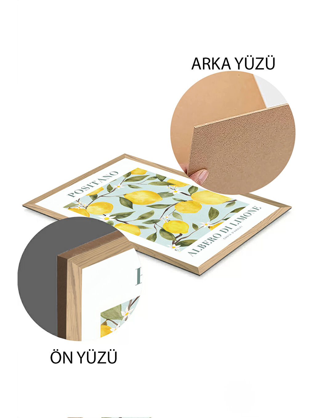 Beyaz 2 Parça Ahşap Çerçeve Görünümlü Mdf Tablo Seti 20x30 Cm - Model 3 - ERSY2MDFMODEL3-3348-2