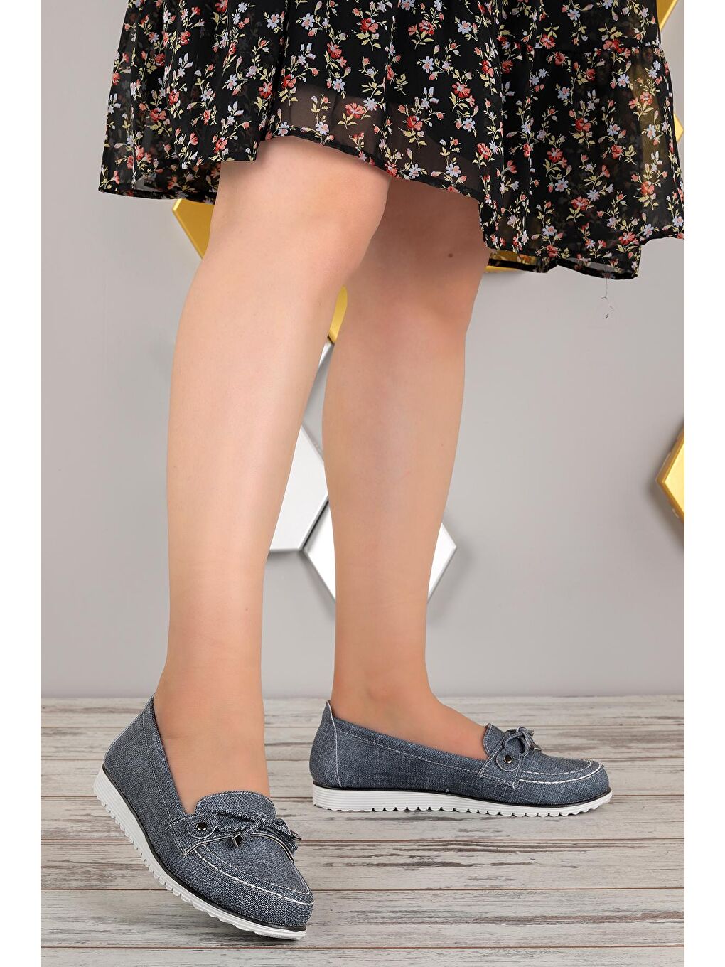 Mavi Termo Taban Günlük Kadın Babet Ayakkabı Cns 1976-2