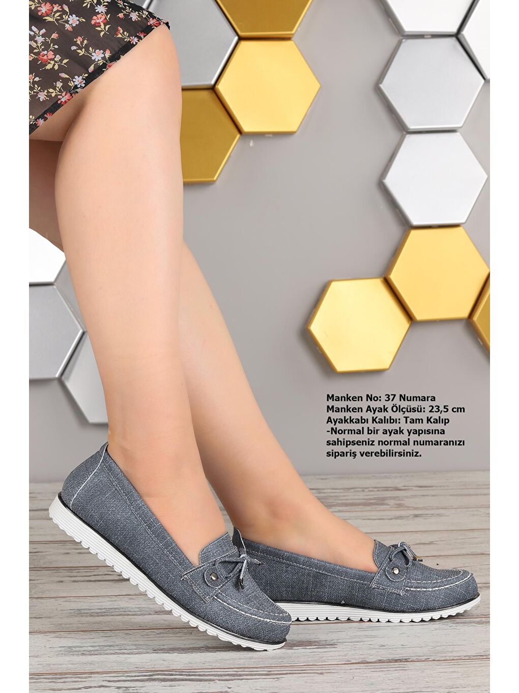 Mavi Termo Taban Günlük Kadın Babet Ayakkabı Cns 1976-2-2