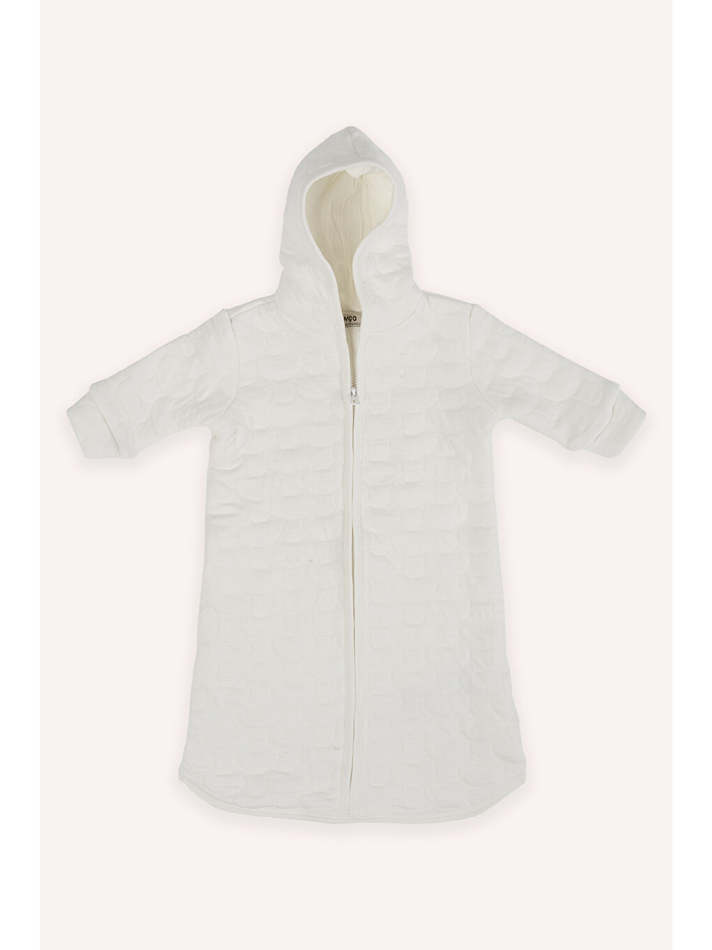 Kız Bebek Fermuarlı Ekru Tulum