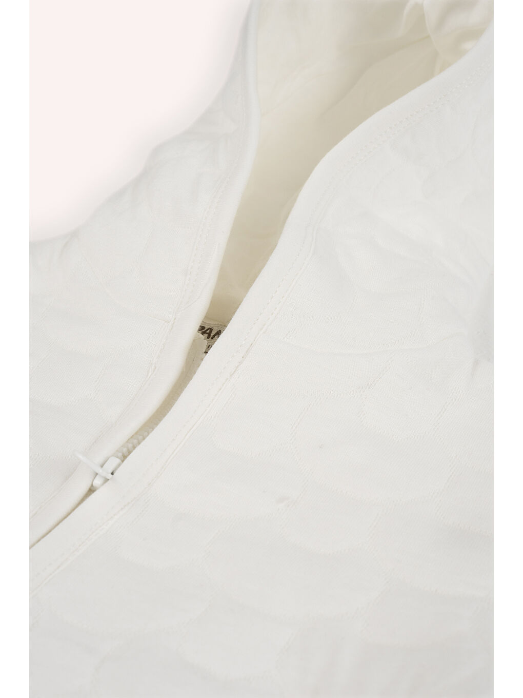 Kız Bebek Fermuarlı Ekru Tulum-1