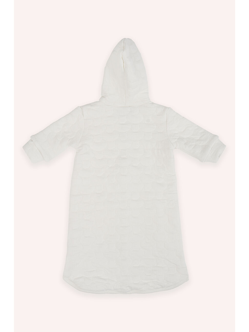 Kız Bebek Fermuarlı Ekru Tulum-2