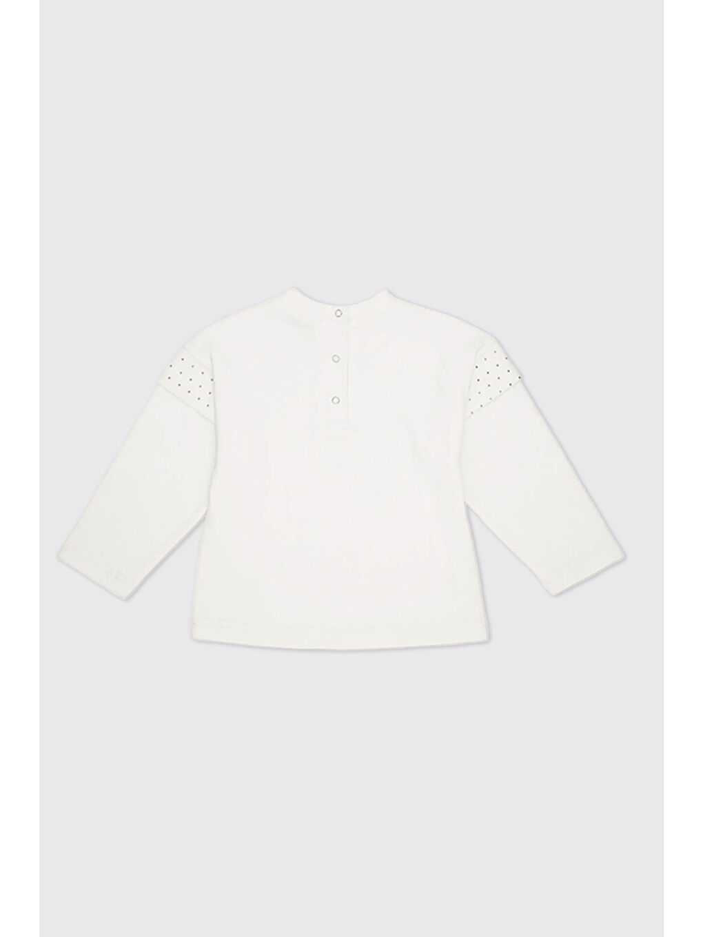 Kız Bebek Uzun Kollu Ekru Tişört-1