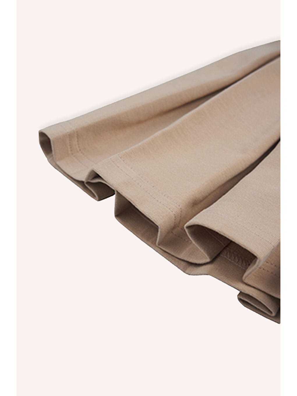 Bej Kız Çocuk Beli Lastikli Pileli Vizon Şort Etek-2