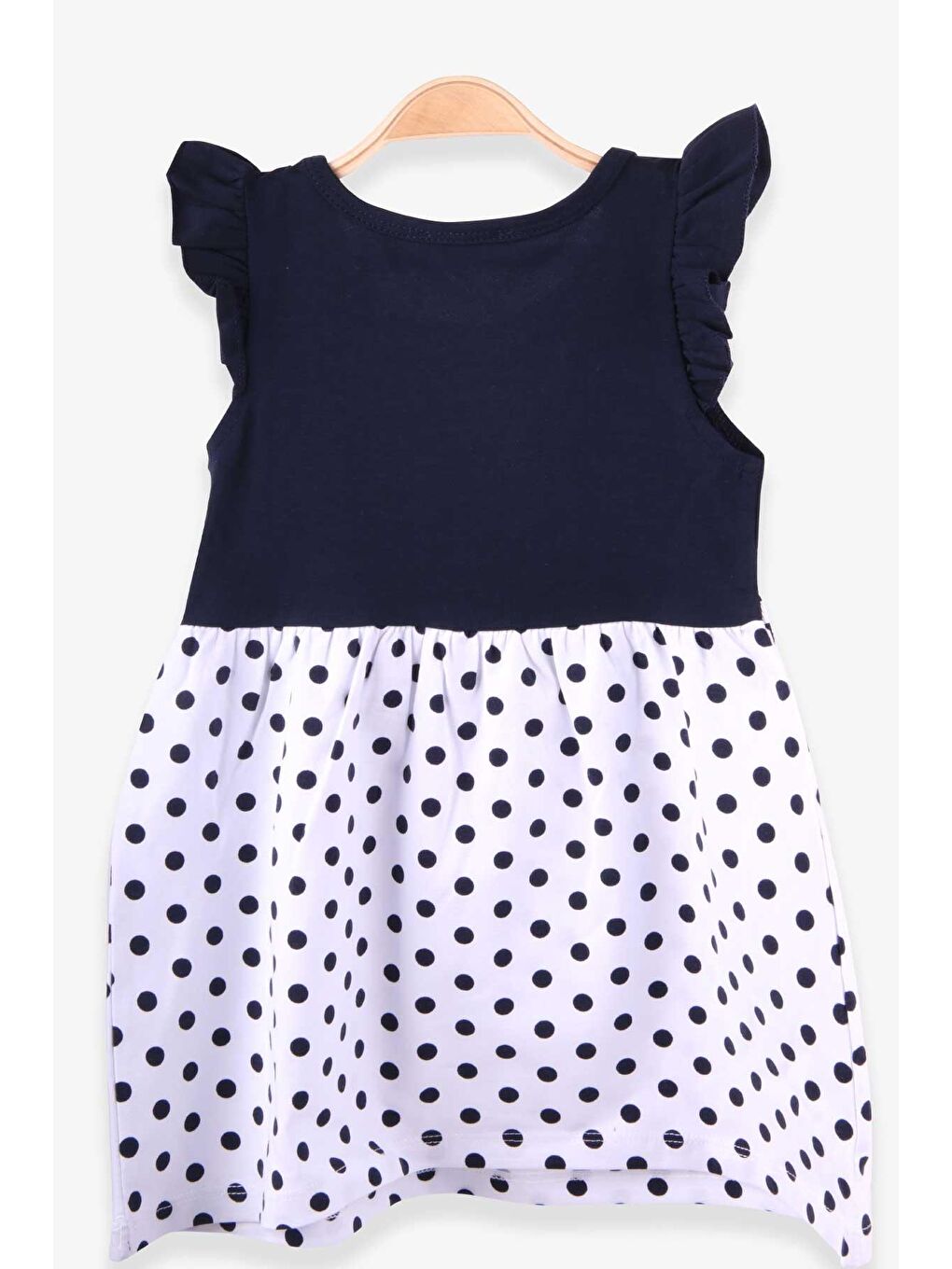 Kız Çocuk Elbise Çilek Nakışlı Lacivert (2-4 Yaş)-1