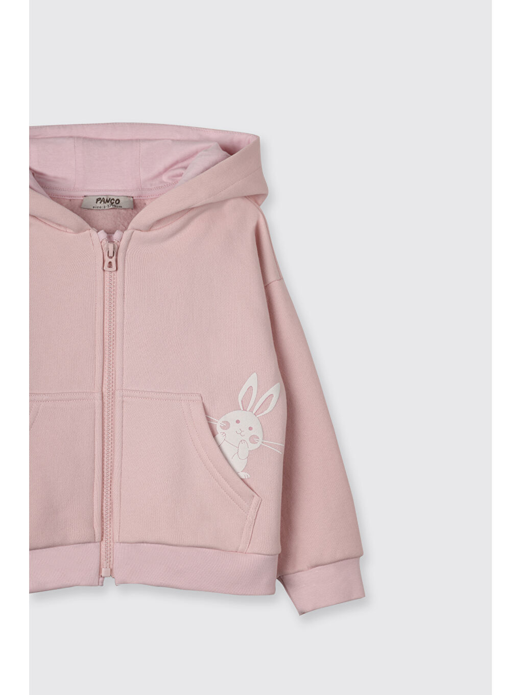 Kız Bebek Kapüşonlu Pembe Sweatshirt-1