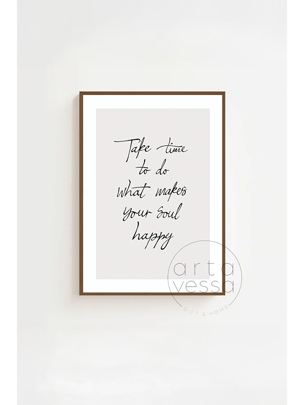 Beyaz 3 Parça Kahverengi Gerçek Ahşap Çerçeveli Tablo Seti - Model 10 - ERSY3KHVCRV10-2030-3