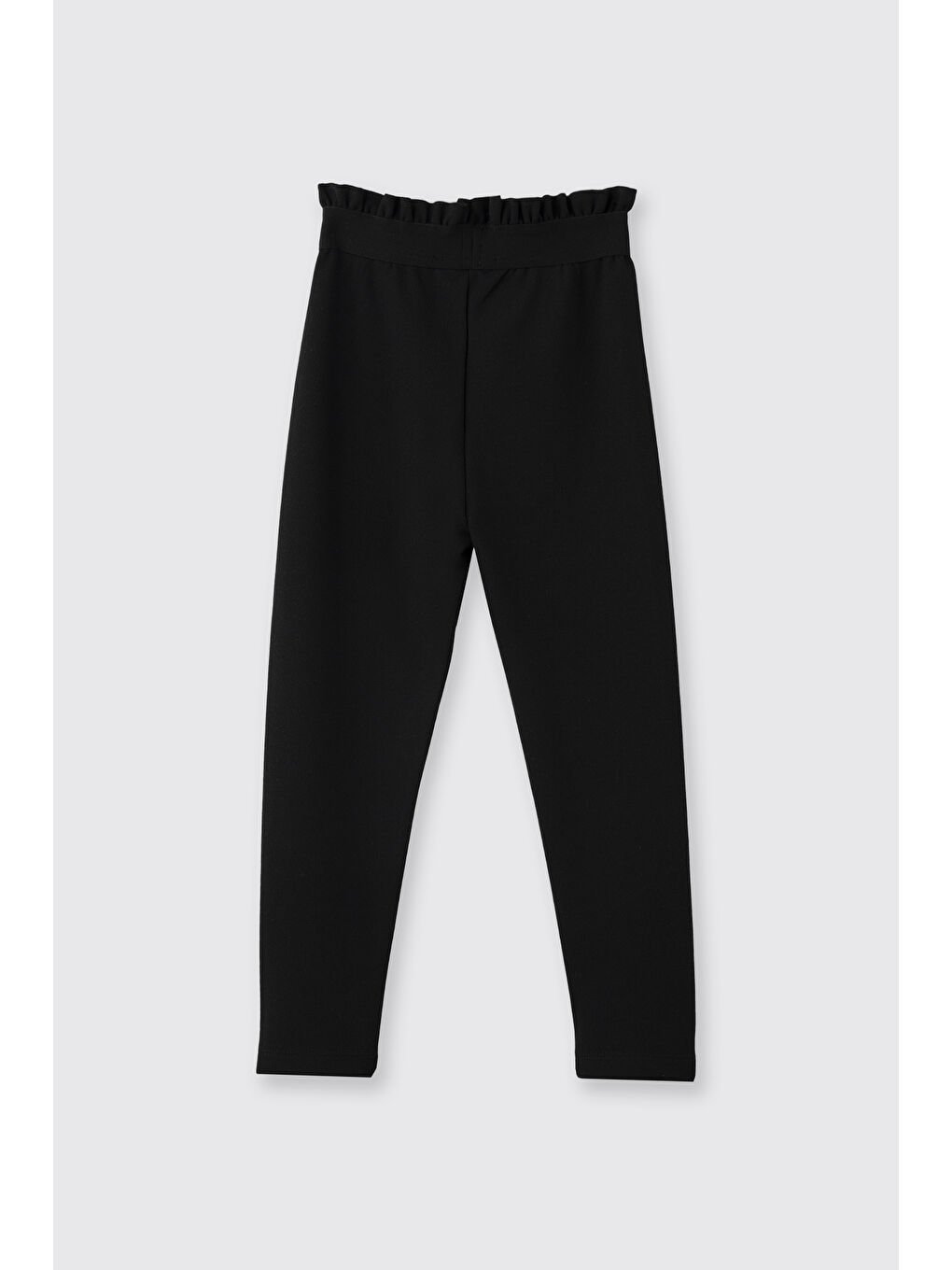 Kız Bebek Lastik Detaylı Siyah Tayt-2