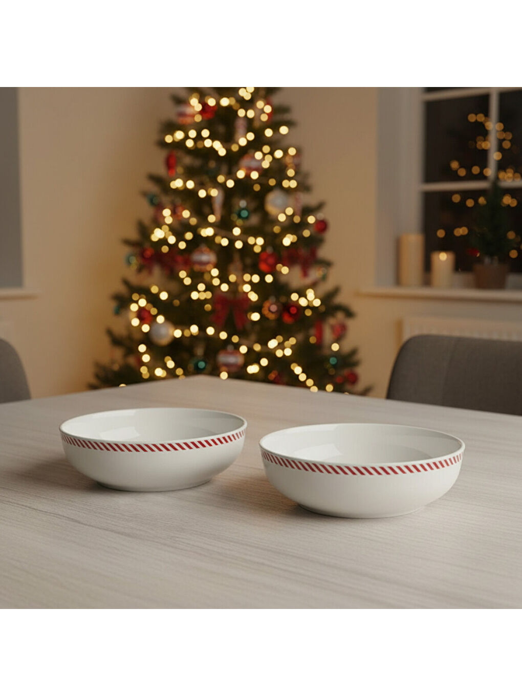 Ekru Ece 2li Red Glow 20cm Kase 6830-1