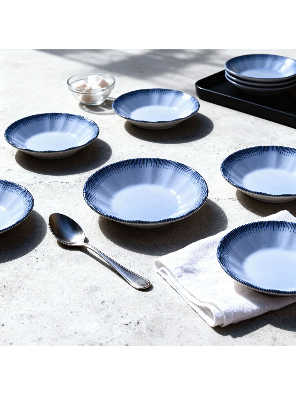 Ekru Acem 12 Parça 10 cm Çay Tabağı 30527-4