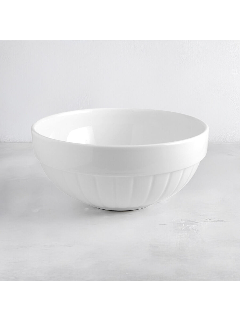 Ekru Açık Büfe Kabı 23 Cm Rölyefli Kase