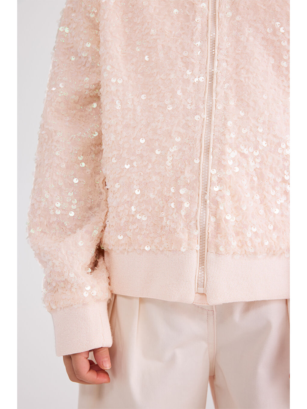 Pembe Kız Çocuk Pudra Ceket-1