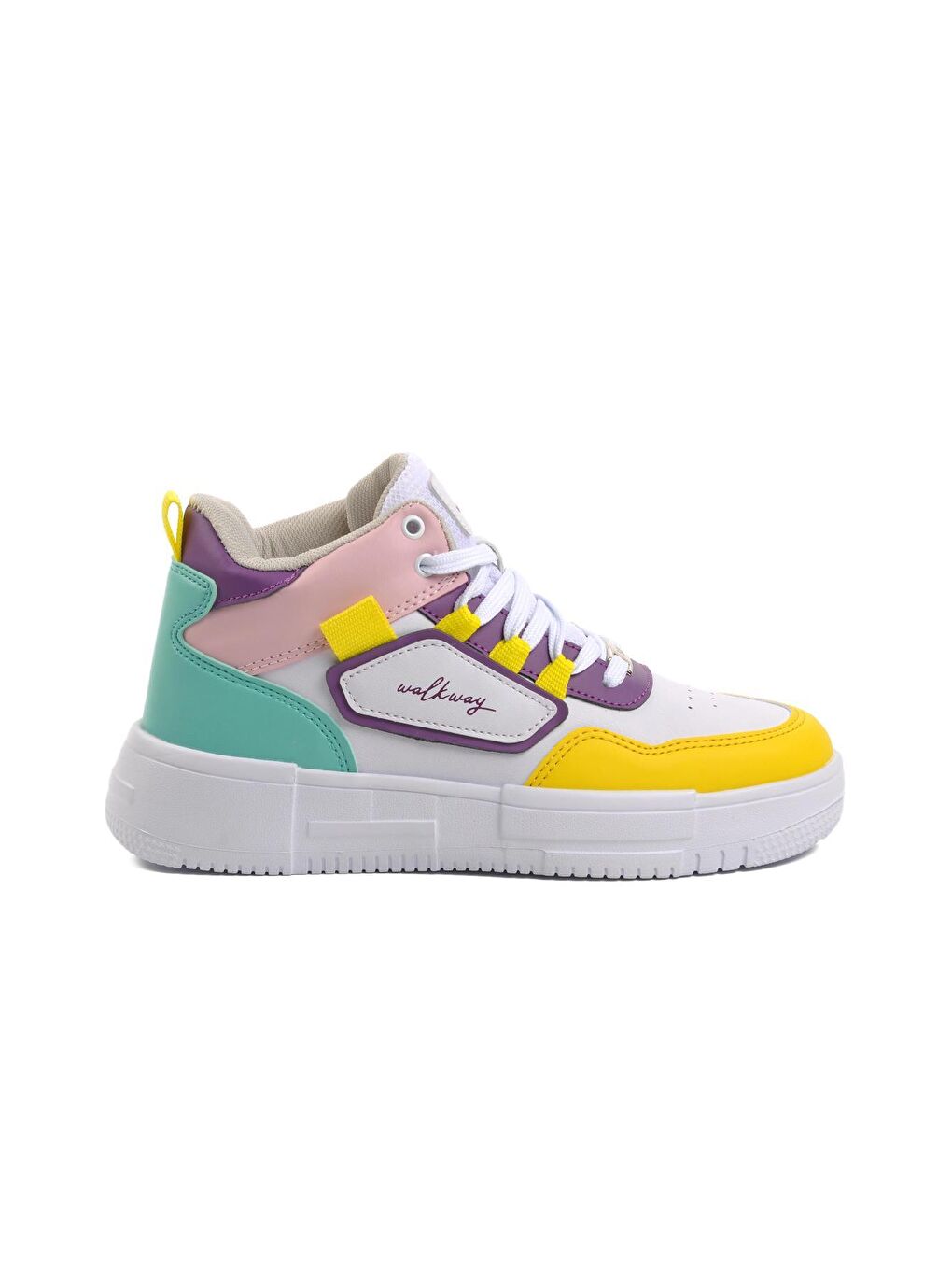 Walkway Nefertiti Beyaz-Sarı Unisex Hi Sneaker